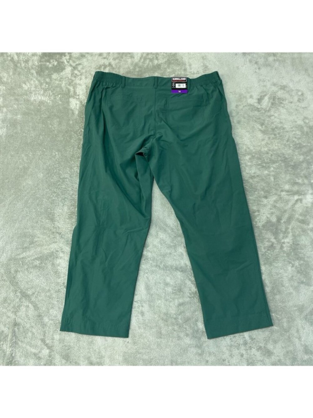 NWT Kirkland Signature Women's 14 Green Travel Pants Cargo zip M1227 - Picture 4 of 12